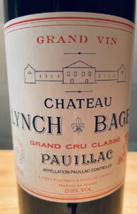 Lynch Bages 2000 Etikette