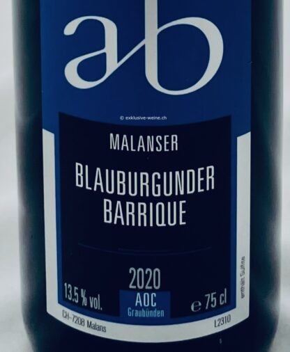 Anjan Boner Blauburgunder Barrique 2020 Label