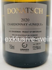 Donatsch Chardonnay Unique 2020 Rückseite