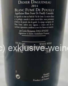 Domaine Didier Dagueneau Silex 2014 Rückseite