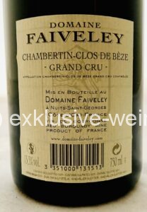 Domaine Faiveley Chambertin Clos de Beze Grand Cru 2015 back label