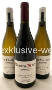 Roumier Corton Charlemagne Grand Cru Bonnes Mares Grand Cru bouteilles trio