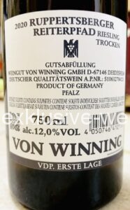 Von Winning Ruppertsberger Reiterpfad Riesling 2020 Back Label