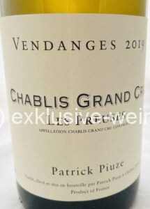 Patrick Piuze Chablis Grand Cru les Preuses 2019 Label
