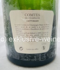 Taittinger Comtes de Champagne 2006 label back