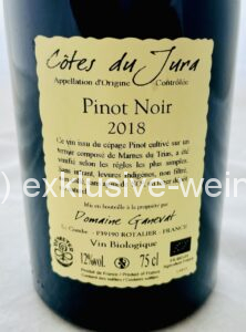 Ganevat Les Grands Teppes Pinot Noir 2018 back label