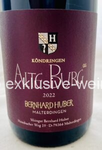 Bernhard Huber Spätburgunder Alte Burg 2022 front label