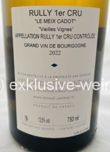 Dureuil-Janthial le meix cadot vieilles vignes 2022 label back