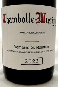 Roumier Chambolle Musigny 2023 Etikette front