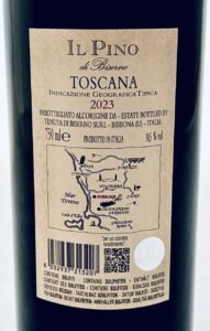 Tenuta di Biserno Il Pino di Biserno 2023 Label back